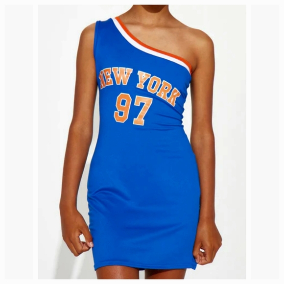 SHEIN Dresses & Skirts - SHEIN Blue One-Shoulder Jersey Dress